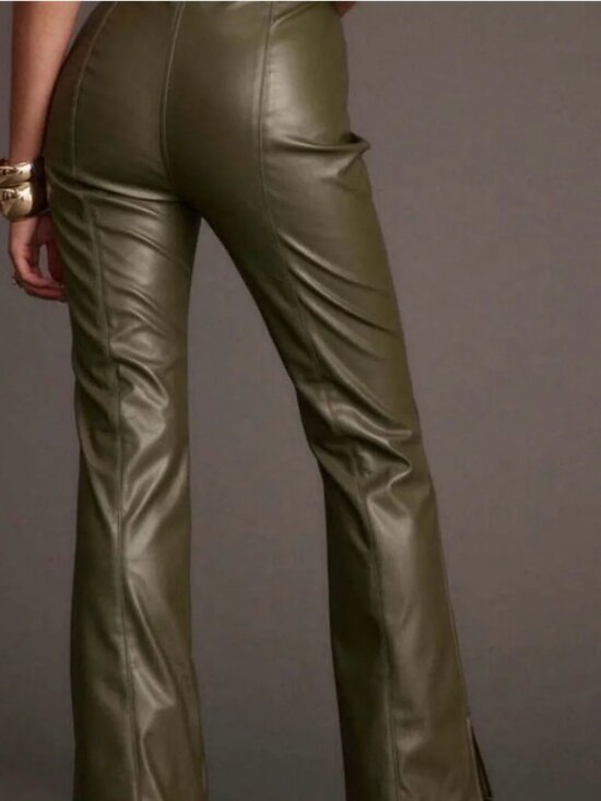12th Tribe Pants - BRAND NEW 12th Tribe Women's Vegan Leather Flare Pants